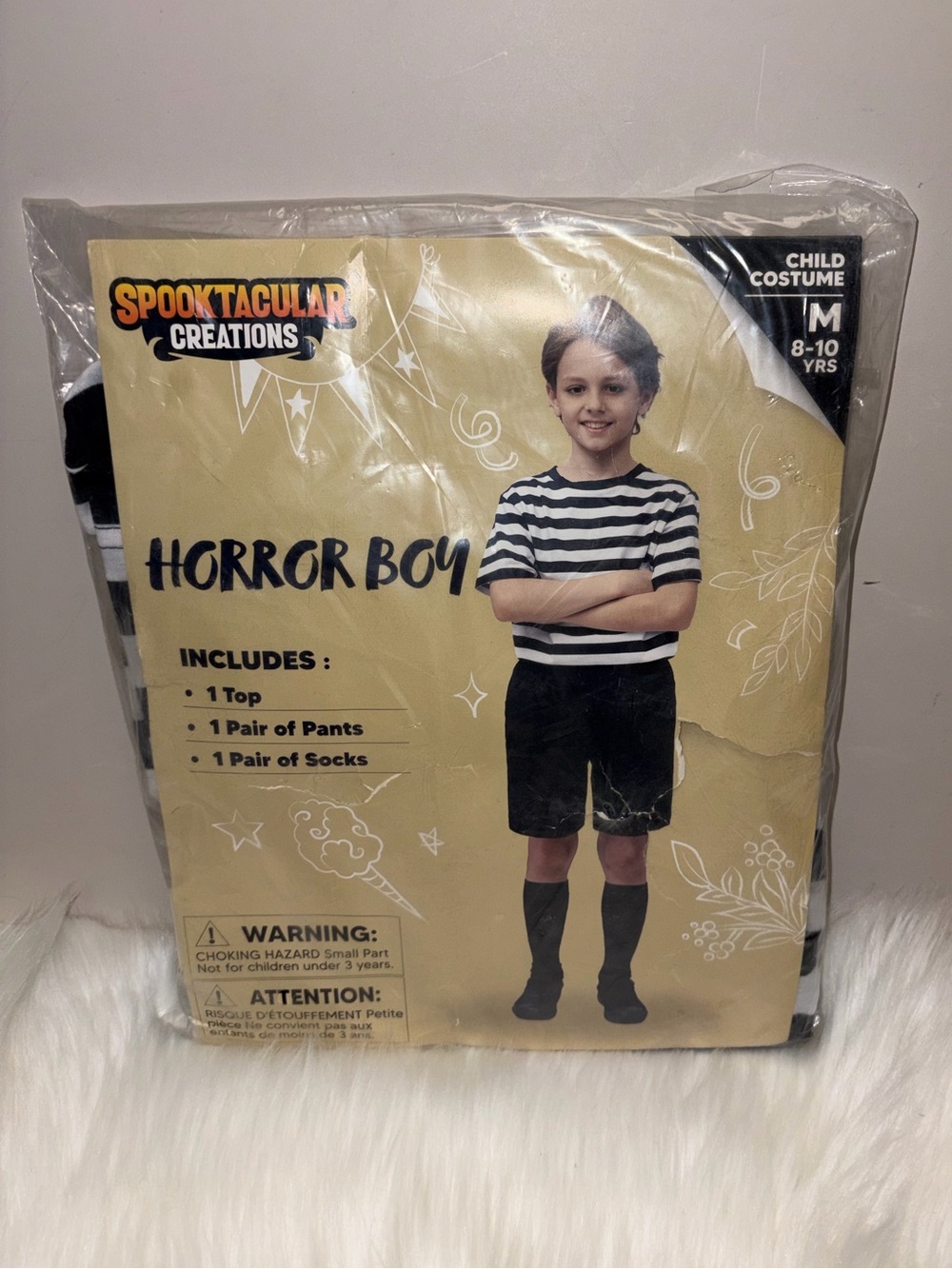 Kids' Horror Boy Costume - Black & White